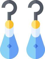 Two question mark shaped objects with a blue drop vector