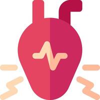 An icon of a heart with an ecg on it vector
