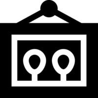A black and white image of a black and white sign vector