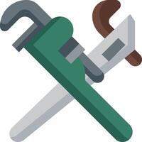 A wrench and a hammer icon on a white background vector