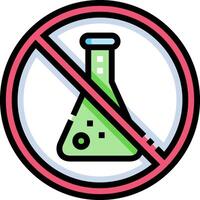 A no science sign with a flask in it vector