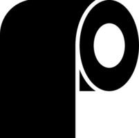 A black and white toilet paper icon vector