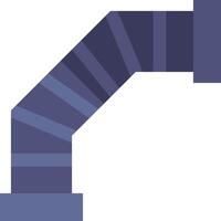 A pipe with a curved end vector
