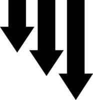 Three arrows pointing in different directions vector