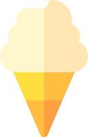 An ice cream cone with a yellow and orange color vector