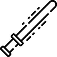A black and white line drawing of a knife vector