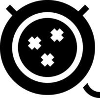A black and white icon of a clock with crosses vector