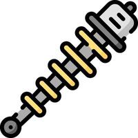 A car with a shock absorber icon vector