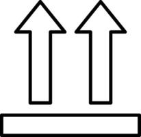 Two arrows pointing up and down on a white background vector