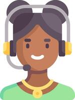 Call center agent avatar vector