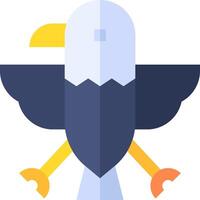 A bald eagle with two legs and wings vector