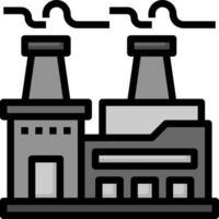 A factory with smoke stacks and chimneys vector