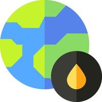A globe with a drop of oil and a yellow drop vector