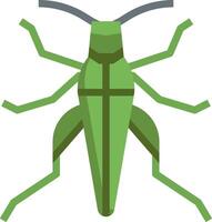 A green bug with long legs and long antennae vector
