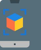 A smartphone with a cube on it vector