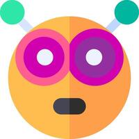 A cartoon face with two eyes and two ears vector