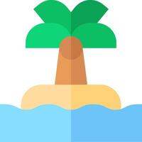 An island with a palm tree on it vector