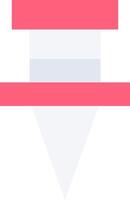 A red and white arrow pointing to the left vector