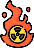 A cartoon nuclear reactor icon on a white background vector
