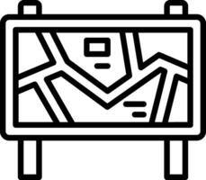 A black and white outline of a map on a white background vector