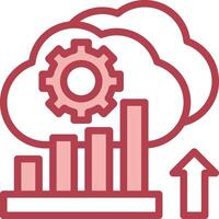 Cloud computing and data analytics vector