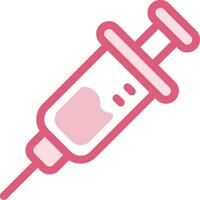 A syringe with a pink tip on it vector
