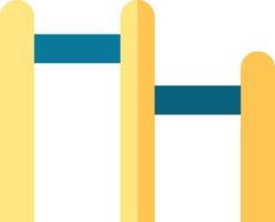 A yellow and blue ladder with a blue stripe vector