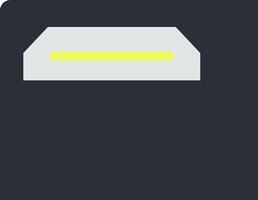 A white box with a yellow light on it vector