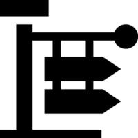 A black and white sign with a sign pointing to the left vector