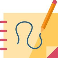 A pencil and a note with a s on it vector