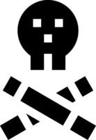 A skull and crossbones with a cross on it vector