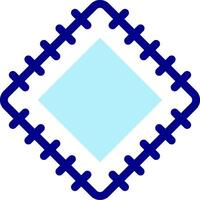 A blue square with a square border vector