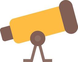 A yellow telescope icon on a white background vector