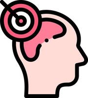 An icon of a person with a target on their head vector
