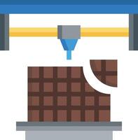 A chocolate bar is being made by a machine vector