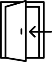 An open door with a arrow pointing to it vector