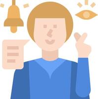 A man with a phone and a bell vector