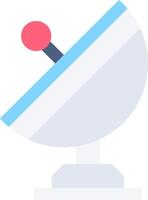 A satellite dish with a red ball on top vector