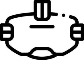 A black and white icon of a helmet vector