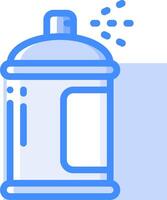 A spray can with a blue lid on it vector