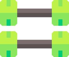 Two green dumbbells on a white background vector