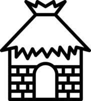 A house with a roof and a crown on it vector