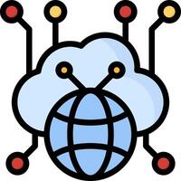 Cloud computing icon vector