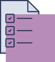 A checklist with a check mark on it vector