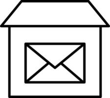 Mail box icon with envelope vector