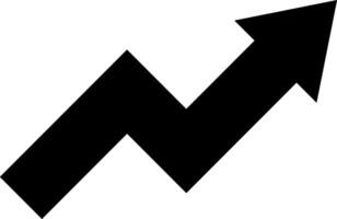 An arrow pointing upward on a white background vector