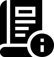 A black and white icon of a document vector