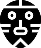A black and white image of a mask vector