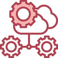 Cloud computing and data center infrastructure vector