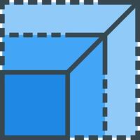 A square with blue squares on it vector